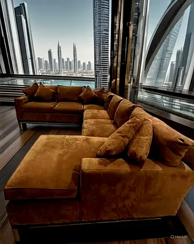 Marina home feather 🪶 filled U shape sofa