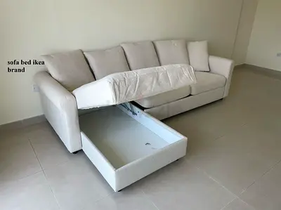 ikea gronlid lshape sofa bed beige