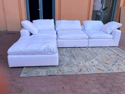 Marina home luscious feather filled sofa with footstool