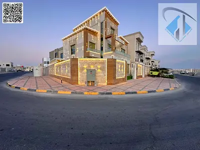 Luxury corner villa with a modern design for sale in Al Zahia, Ajman.