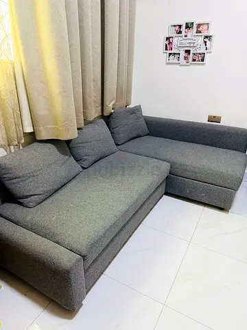 Grey L-shaped Sofa for Sale