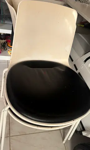 IKEA white color dining table and chairs