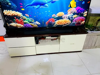 T V stand with storage cuboards