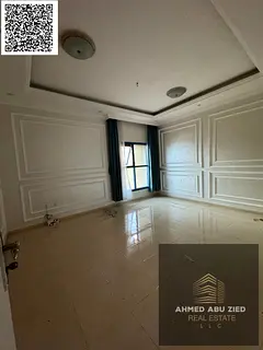 2BR + living room in Ajman Creek Towers – maid room, balcony view, 3 baths, large kitchen, built-i