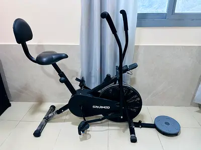 Sparnod dual-action exercise bike with seat and backrest - used