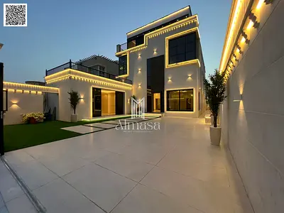 فيلا فاخرة للبيع في الروضة 3 – تصميم مودرن سوبر ديلوكس مع روف وحوش كبير وملحق خارجي | شامل الماء والكهرباء والمكيفات