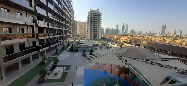 IN ELITE 10 , DUBAI SPORT CITY RESIDENCE VACANT STUDIO APARTMENT for RENT PRIME LOCATION RENT 48K