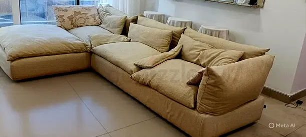 Marina home Leather L shape sectional sofa