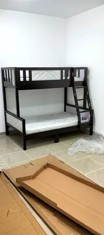 Wooden family bunker bed with mattress available