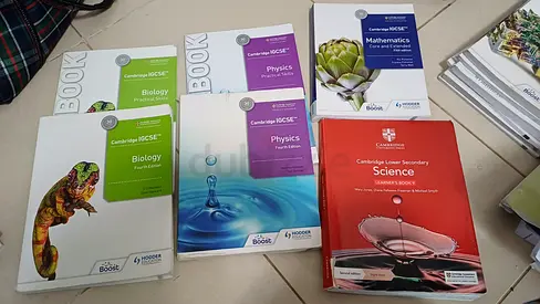 Cambridge IGCSE  Lower Secondary Science Textbook Set — Biology, Physics, Maths (used)