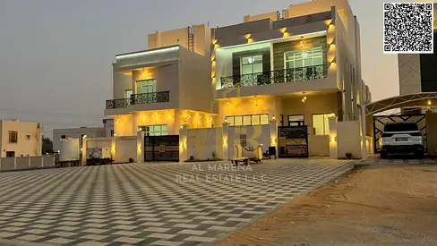 فيلا فاخرة للبيع في الحليو 2 – تصميم راقٍ تضم 5 غرف نوم بمساحات واسعة وتشطيبات سوبر ديلوكس في موقع هادئ واستراتيجي داخل عجمان 🏡✨