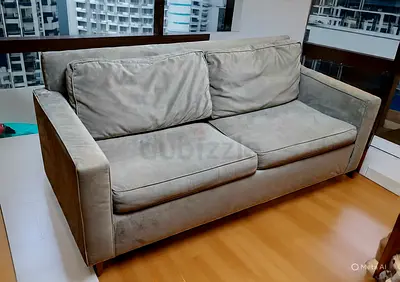 West elm two seater sofa bed with mattress