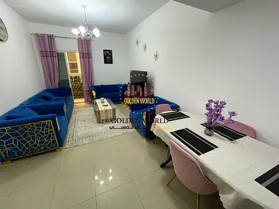 شقة أول ساكن للإيجار الشهري في التعاون بداية دبي مع بلكونة شاملة الإنترنت وموقع مميز قريب من دبي
