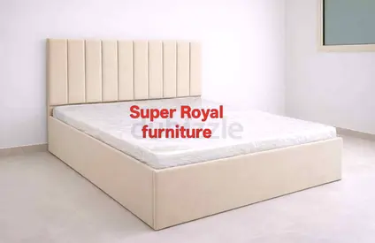 My beige Brand New Queen size bed storage bed nd medical mattress good quality Queen bed