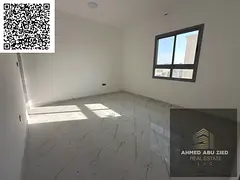 1BR + living room in Al Jurf 3 brand new – balcony, built-in closets, 2 baths, equipped kitchen, l