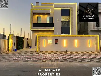 Villa with all registration and ownership fees included, ready to move in, in one of Ajman's most prestigious areas, freehold ownership.