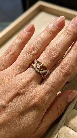 Elegant Twist Gold plated Ring