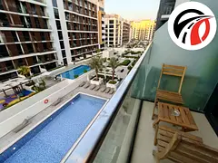 Stunning Pool view Spacious Studio Chiller Free