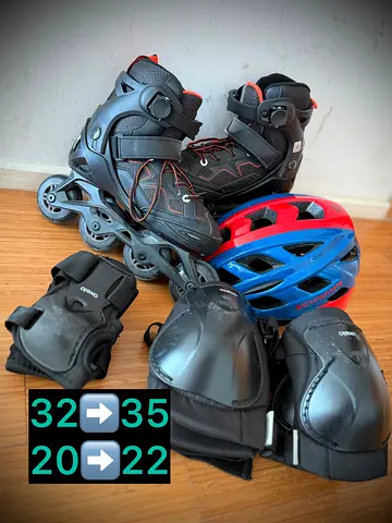 Roller skates, protection, helmet
