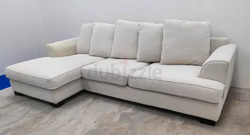 The One Brand Kingston beige color lshape sofa