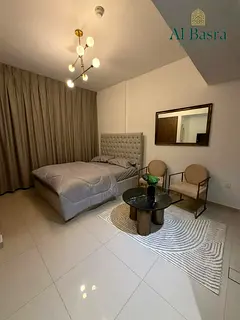 Furnished Studio with Balcony | Monthly Rent | All Bills Included | Uptown Al Zahia