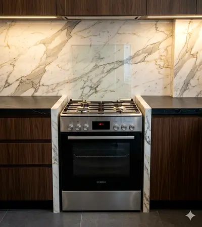 Bosch Free Standing Cooker 4 Burner Gas with Electric Oven Stainless Steel 60Cm НХОЗЗАЕБОМ FS