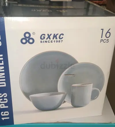 16 pieces dining set - light blue porcelain in original box