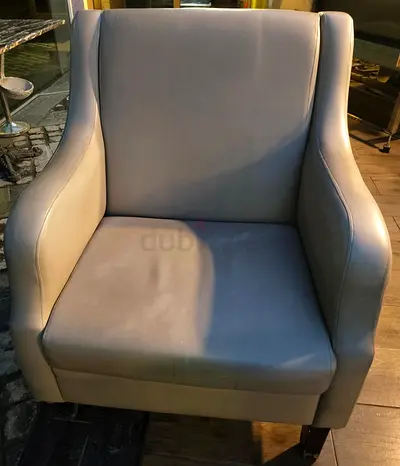 Cushioned leather Armchair