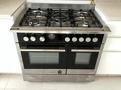 -Lagermania 5 burner gas with electric double oven cocker