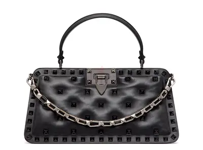 Valentino Garavani Small Rockstud Top Handle Bag in Nappa Leather