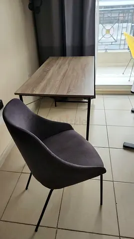 Stylish Modern Chair with Desk