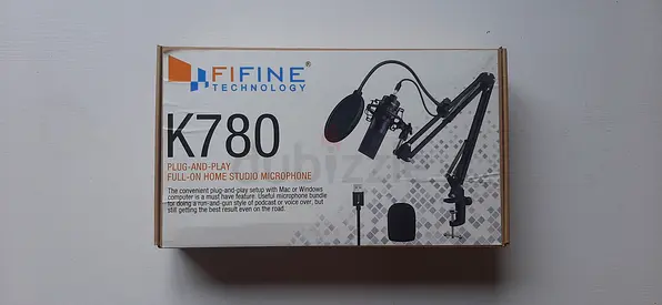 FIFINE K780 Plug-and-Play Home studio Microphone kit with boom arm stand