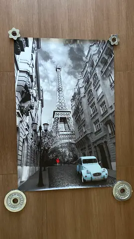 Paris Eiffel Tower Wall Art – Stylish Black  White Print