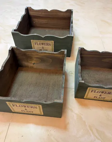 Set of 3 Wooden Boxes