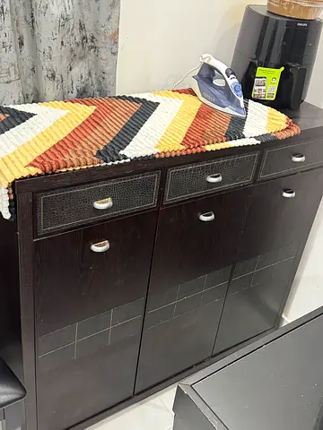 Elegant Dark Wood Storage Cabinet