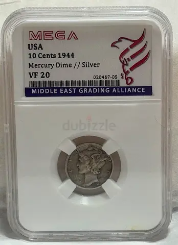 USA 10 cents Silver coin 1944 60 AED