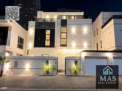 Luxury villa in Al Amerah, Ajman, fully furnished with electricity, water, and air conditioning, rea