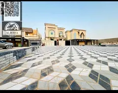 Luxurious villa for sale in Ajman, Al Waha 1 project, next to Azha, near the main street. 3 floors,