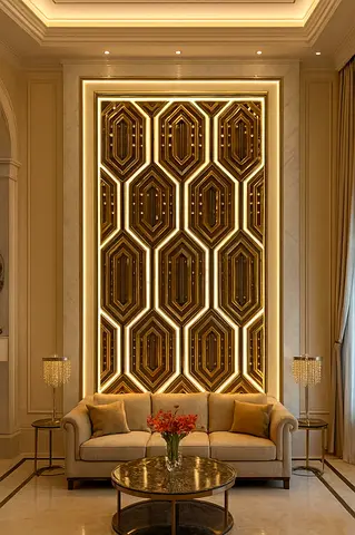 Elegant Modern Wall Decor wit Light for Home