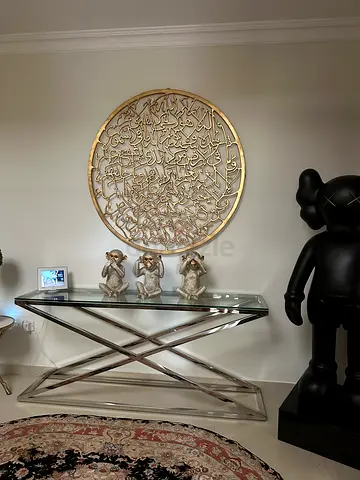 Marina Home Console  Table with Chrome X-Base