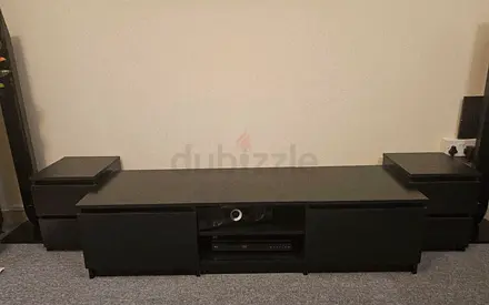 Tv Cabinet with 2 side Tables are on Sale AED 200
