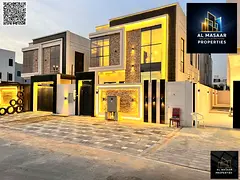Villa (with pool) for sale in Ajman | Al Yasmin area | 3 bedrooms, majlis, hall and pool | Freehold