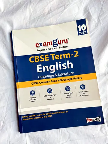 CBSE Term-2 English Question Bank with Sample Papers — ExamGuru (Class 10)