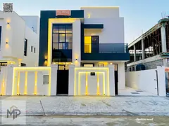 Villa for sale | ajman| al helio2 area | 6 master rooms, majlis, 2 halls, maid room, roof| freehold