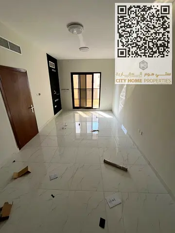 شقة غرفة وصالة للإيجار السنوي في الروضة 1 عجمان بمساحة جيدة وتشطيب نظيف تكييف مركزي + بلكونة + موقع مميز قريب من مركز شرطة الحميدية سعر مميز 32,000