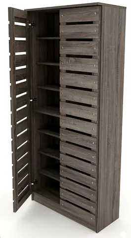 Stylish White Storage Cabinet 180x32x80cm