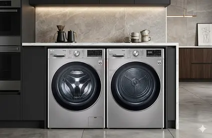 LG direct drive 9 kg washer and 9 kg heatpump dryer separate set sale touch screen