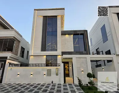 Luxury modern villa in Al Yasmin - two floors and a roof - with central air conditioning and a very large building area