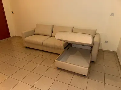 IKEA Vimle L Shape Sofa Bed Beige Good Condition
