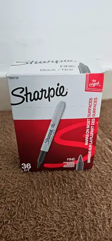 Sharpie Black Fine Permanent industrial Markers - 36 pack